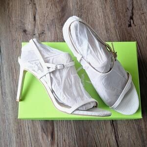NWT Sam Edelman White Croc Doran Heel size 8.5